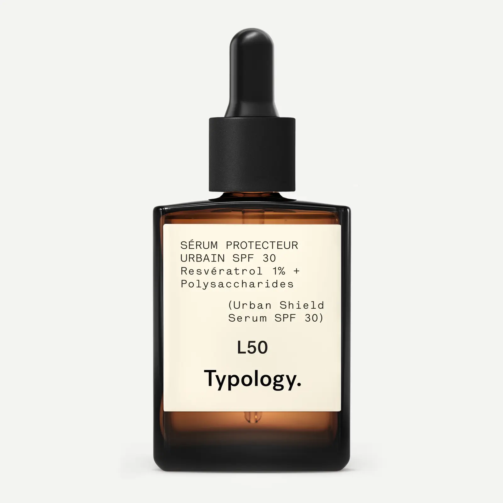 Typology Sérum protecteur urbain SPF 30 — Resvératrol 1% + Polysaccharides