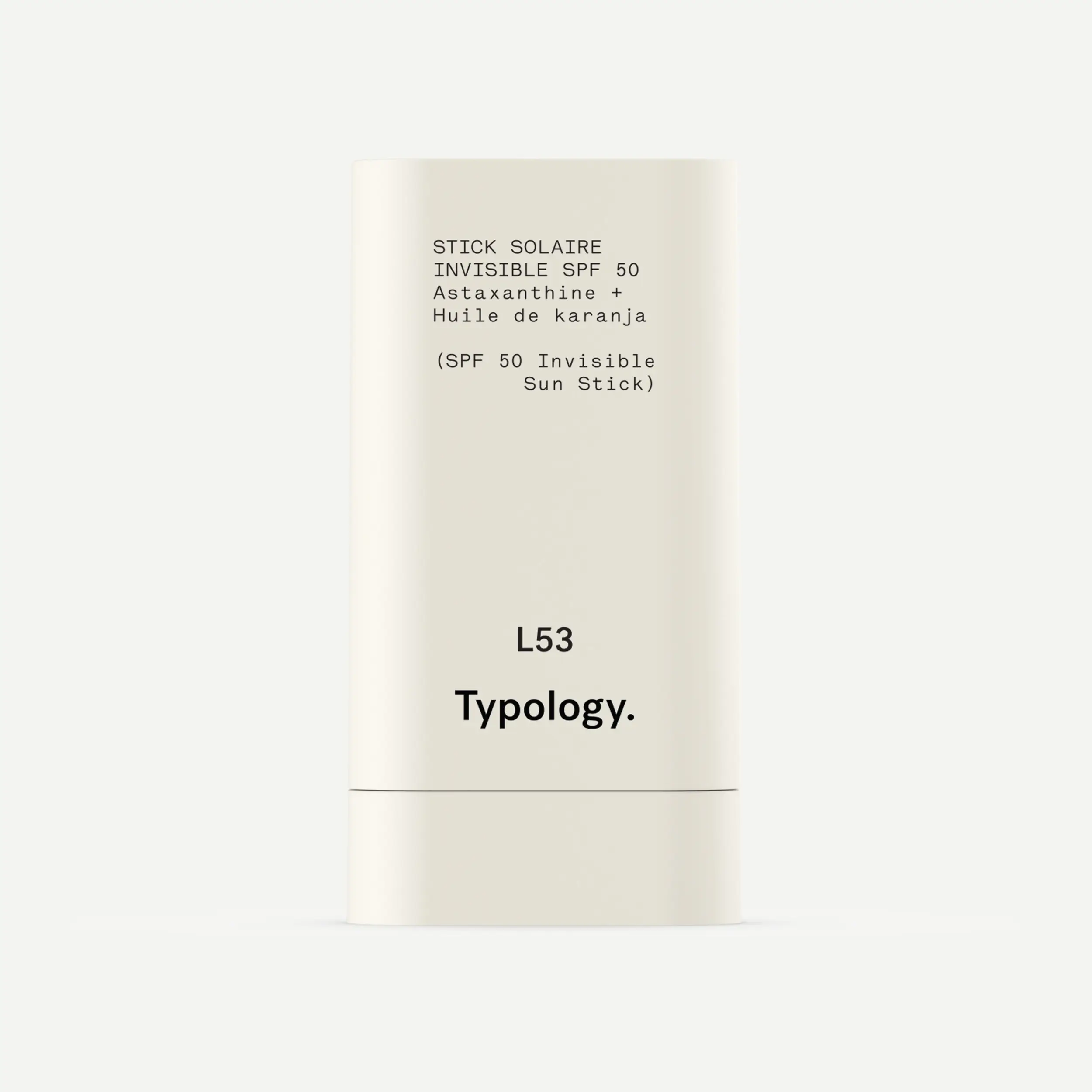 Typology Stick Solaire Invisible SPF 50 — Astaxanthine + Huile de karanja