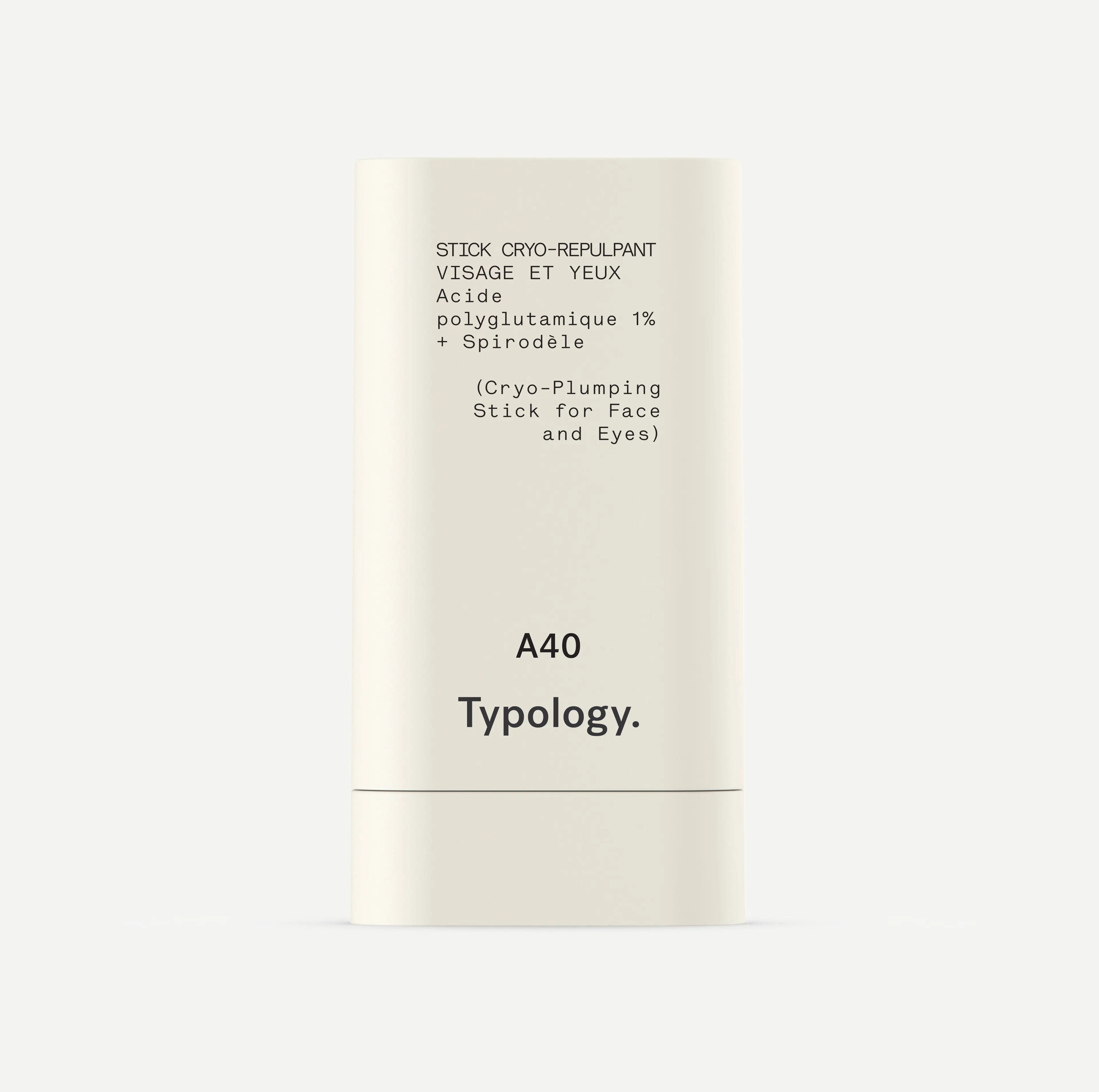 Typology Stick cryo-repulpant visage et yeux — Acide polyglutamique 1% + Spirodèle